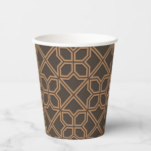 Islamic Geometric Pattern Design Paper Cups