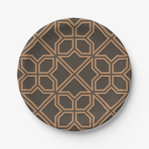 Islamic Geometric Pattern Design  Paper Plate