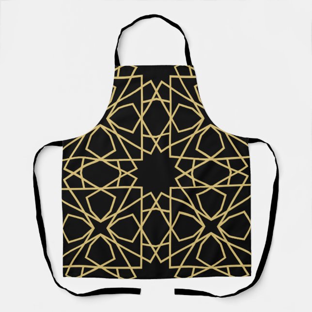 Islamic Geometric Pattern Design Vintage  Apron (Front)
