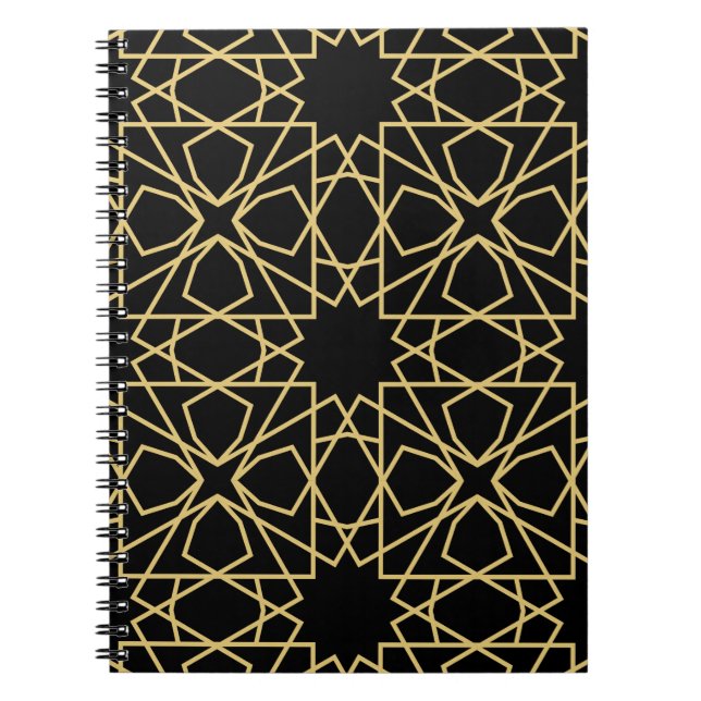 Islamic Geometric Pattern Design Vintage  Notebook (Front)