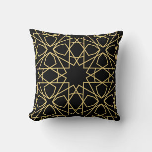 Islamic Geometric Pattern Design Vintage Throw Pillow