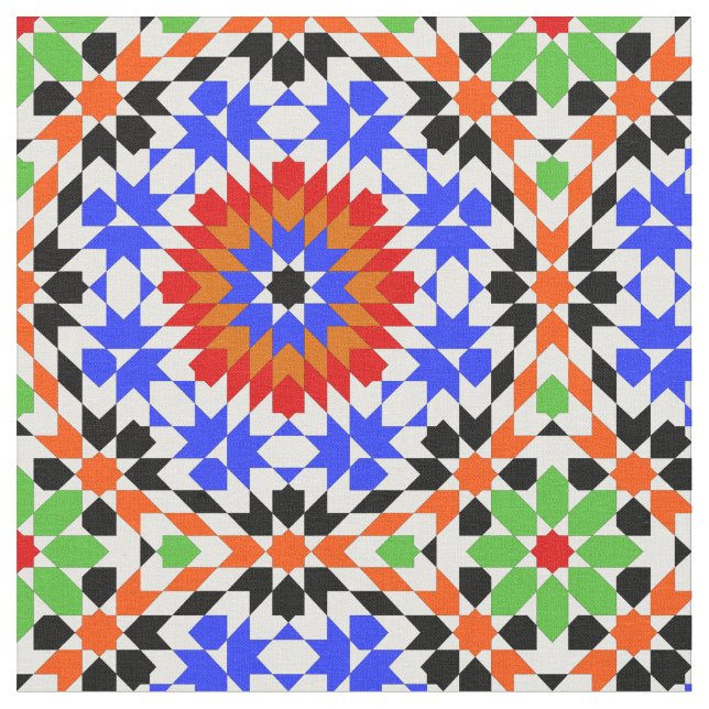 Islamic geometric pattern fabric (Close Up)