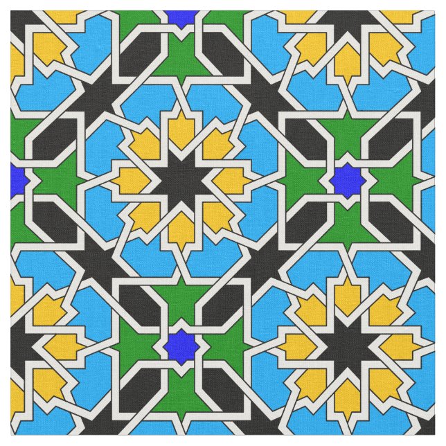 Islamic geometric pattern fabric (Close Up)