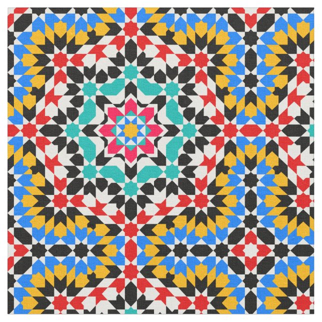 Islamic geometric pattern fabric (Close Up)