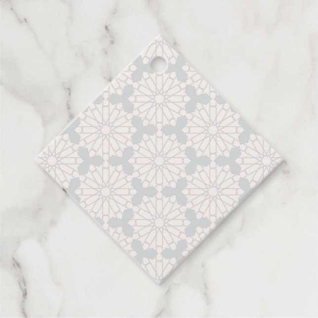 Islamic Geometric Pattern Favour Tags (Front)