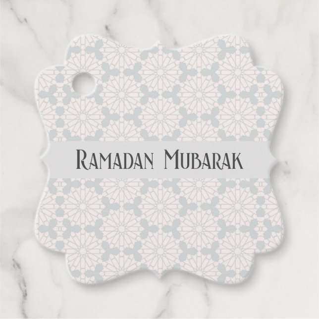 Islamic Geometric Pattern Favour Tags (Front)