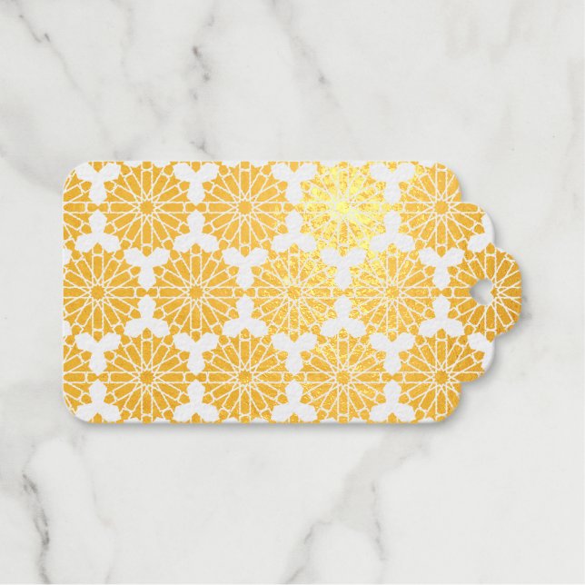 Islamic Geometric Pattern Gift Tags (Front (Horizontal))