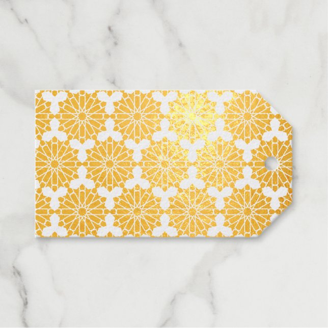 Islamic Geometric Pattern Gift Tags (Front (Horizontal))
