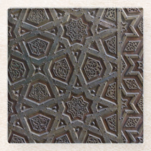 Islamic Geometric Pattern Glass Coaster