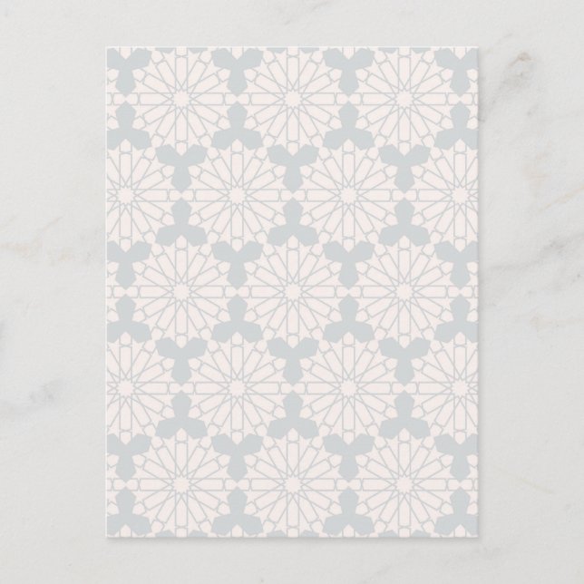 Islamic Geometric Pattern Holiday Postcard (Front)