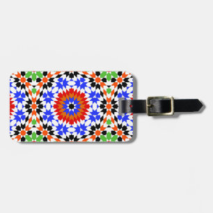 Islamic geometric pattern luggage tag