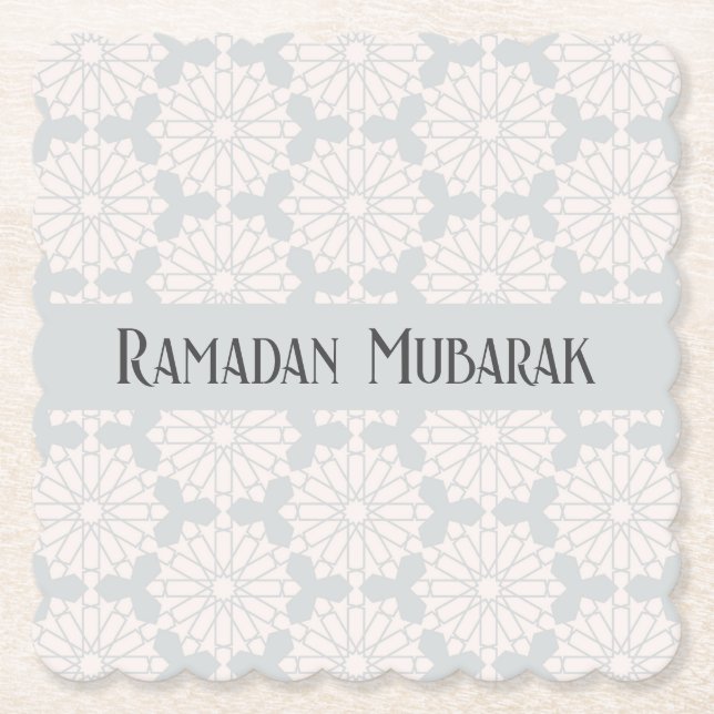 Islamic Geometric Pattern Paper Coaster (Front)