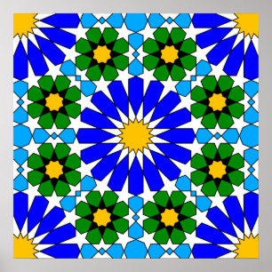 Islamic geometric pattern Poster