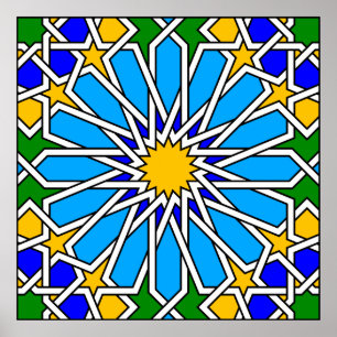 Islamic geometric pattern Poster