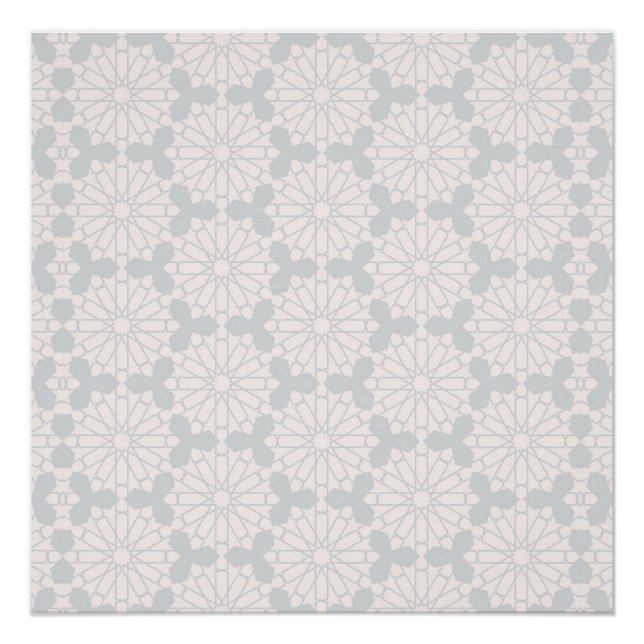 Islamic Geometric Pattern Poster (Front)