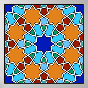 Islamic geometric pattern Poster