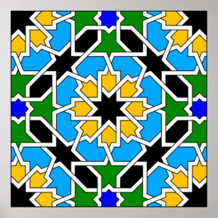 Islamic geometric pattern Poster