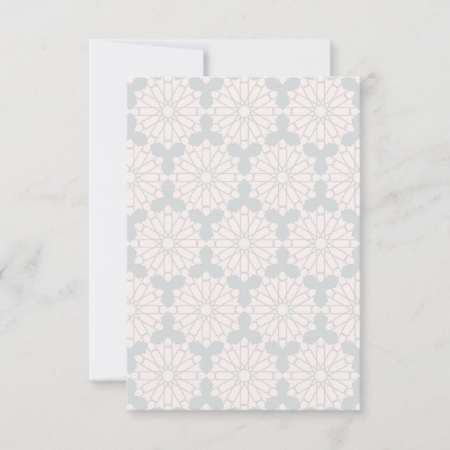 Islamic Geometric Pattern RSVP Card (Front)