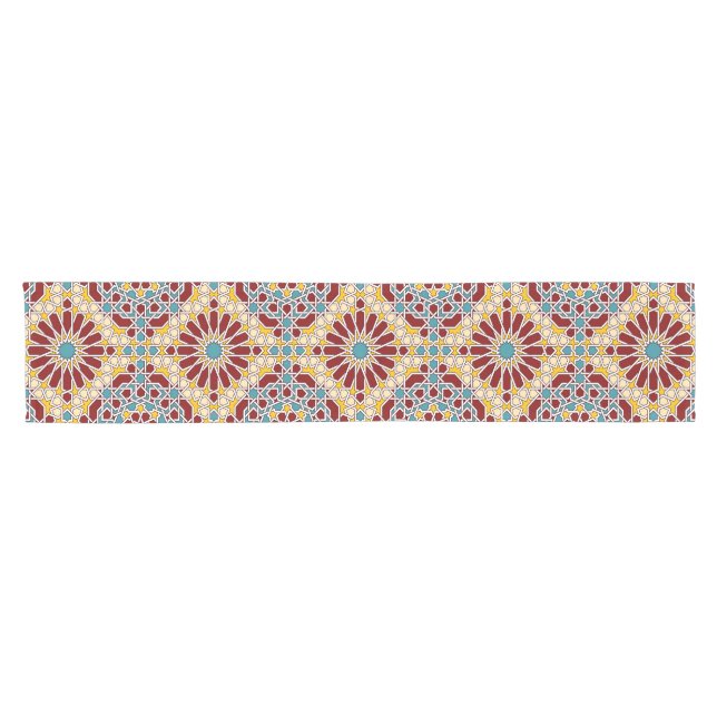 Islamic geometric pattern short table runner (Horizontal)