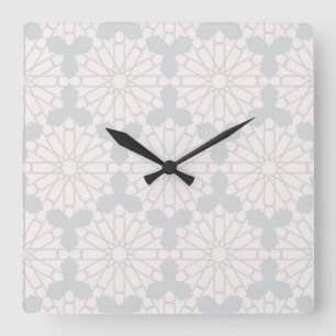 Islamic Geometric Pattern Square Wall Clock