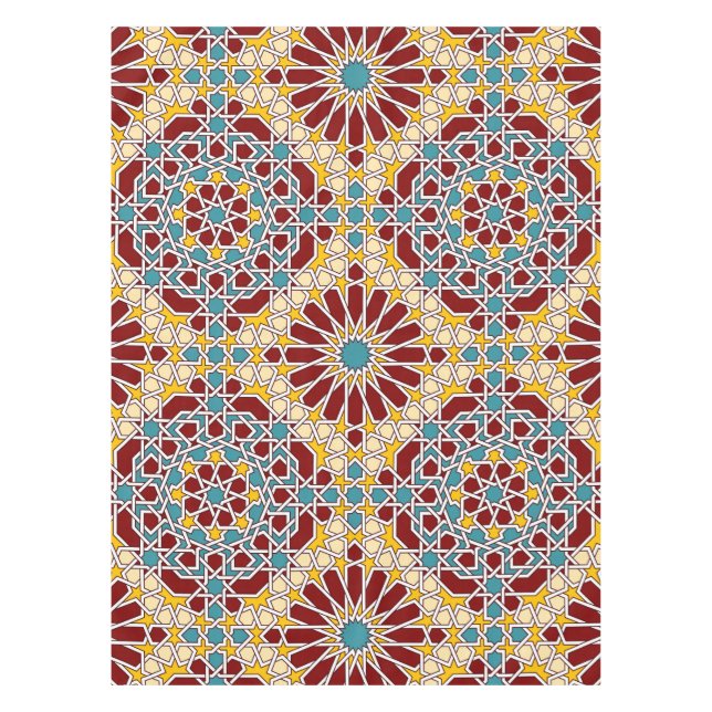 Islamic geometric pattern tablecloth (Front)