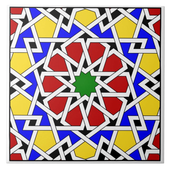Islamic geometric pattern tile (Front)