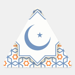 islamic geometric pattern triangle sticker