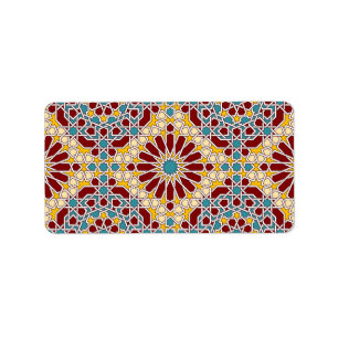 Islamic geometric patterns address label