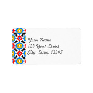 Islamic geometric patterns address label