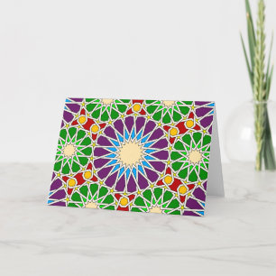 Islamic geometric patterns card