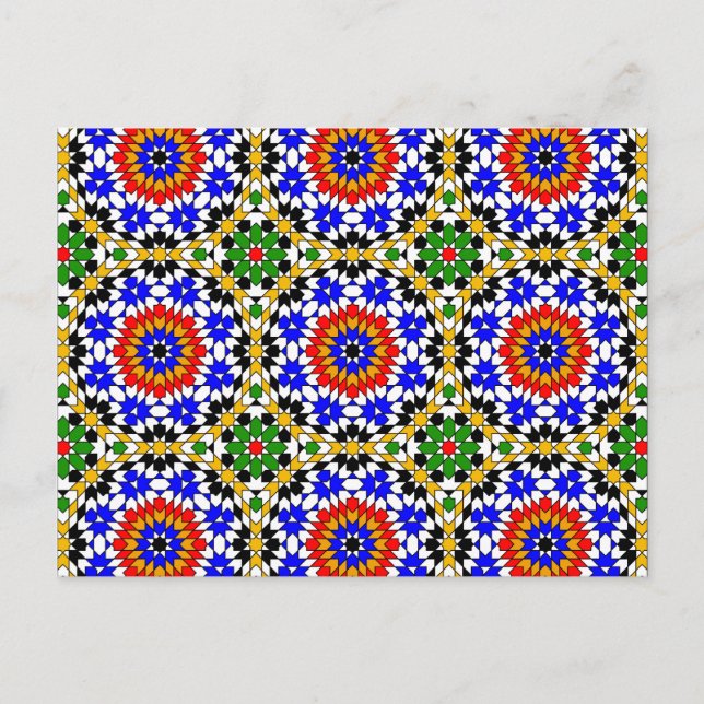 Islamic geometric patterns postcard (Front)