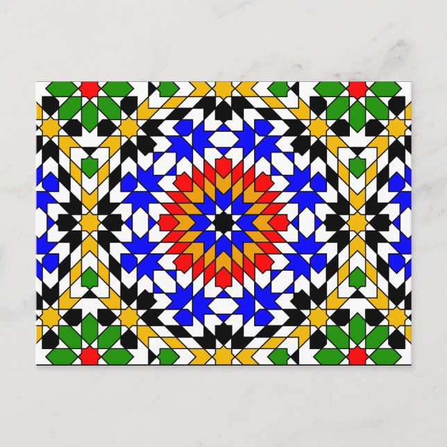Islamic geometric patterns postcard (Front)