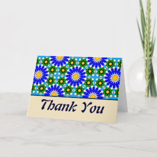 Islamic geometric patterns thank you Card