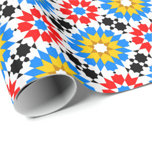 Islamic geometric patterns wrapping paper