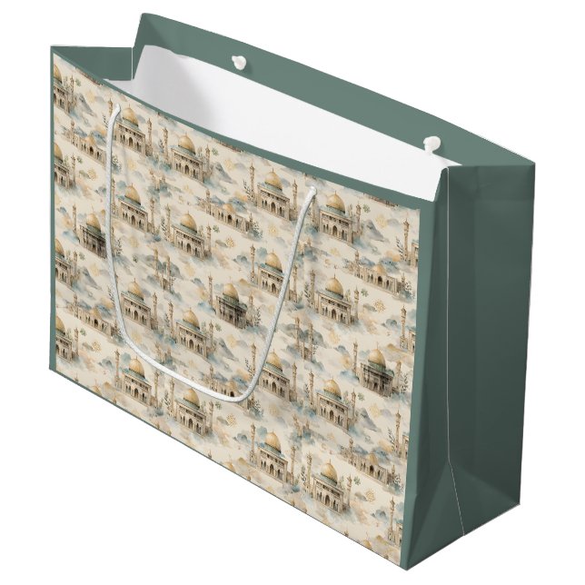 Islamic Gift Bag - Mosque design (Front Angled)
