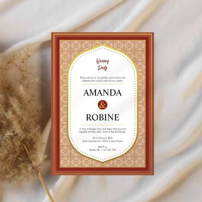 Islamic Inspired Wedding Invitation (Creator Uploaded)