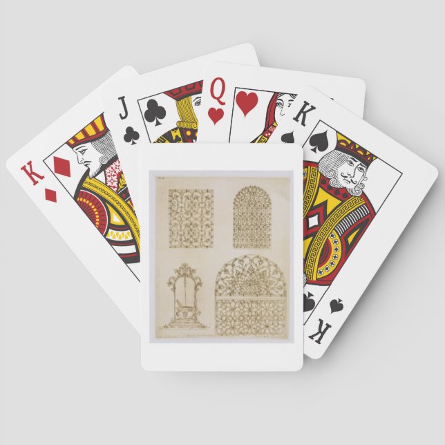 Islamic ironwork grills for windows and wells, fro playing cards (Back)