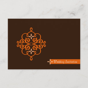 Islamic Islam wedding engagement damask Invitation