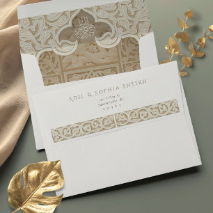 Islamic Lace-Effect Wedding Bismillah Envelope