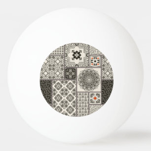 Islamic Majolica Pottery Tile Pattern Ping Pong Ball