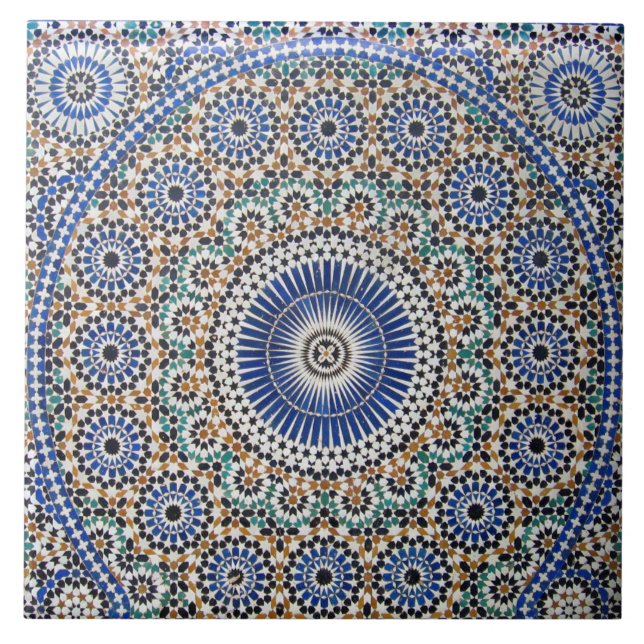 Islamic Mosaic Art Ceramic Photo Tile (Front)