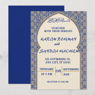 Islamic Mosaic Wedding Invitation