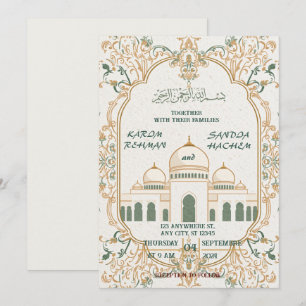 Islamic Mosque Wedding Invitation
