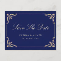 Islamic Muslim Blue Save The Date