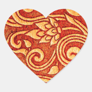 Islamic ornament heart sticker