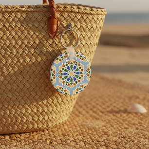 Islamic Pattern Background Keychain