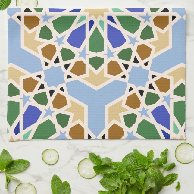 Islamic Pattern Background Kitchen Towel (Folded)