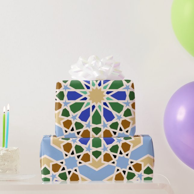  Islamic Pattern Background Wrapping Paper (Party Gifts)