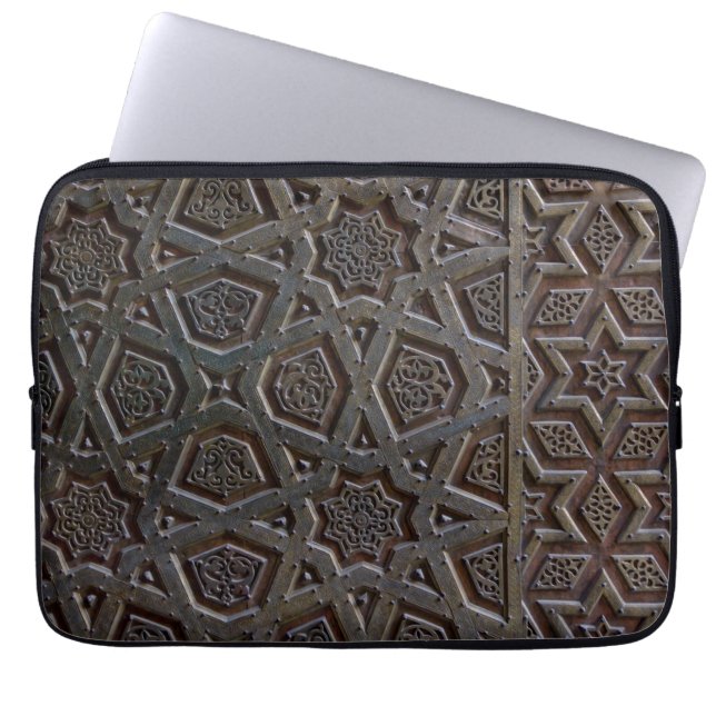 Islamic Pattern Ceramic Tile Laptop Sleeve (Front)