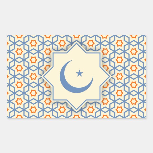 islamic religious geometric decoration pattern abs sticker (Front)